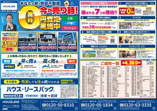 5月8日　ハウスドゥ豊田中央　折込チラシ