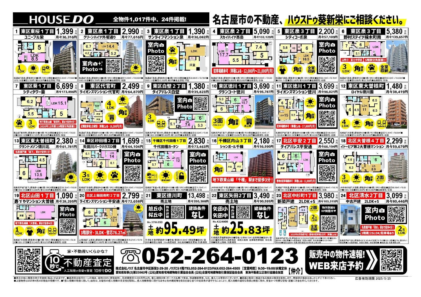 4月21日　名古屋市東区・千種区・北区チラシ情報更新しました。