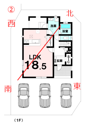 間取り　南側道路