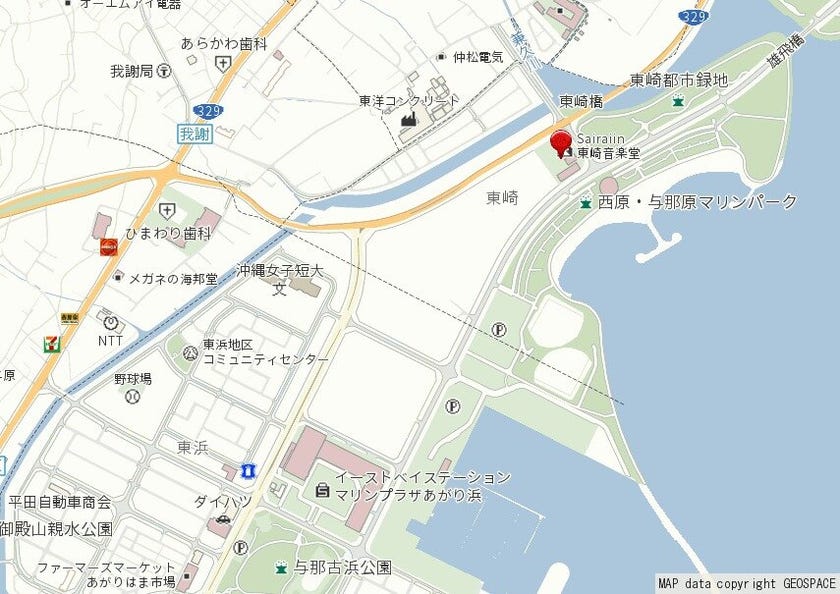 音楽堂　西原町　地図
