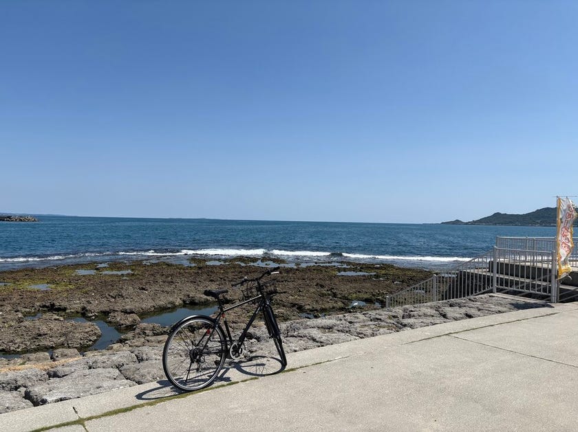 ドライブ　海　自転車　板良敷