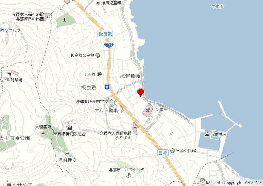 与那原町ゆうゆう公園 地図 板良敷ゆうゆう公園 与那原町 現地地図