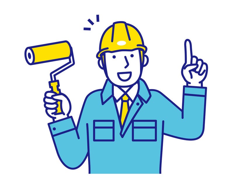 工事服を着た人