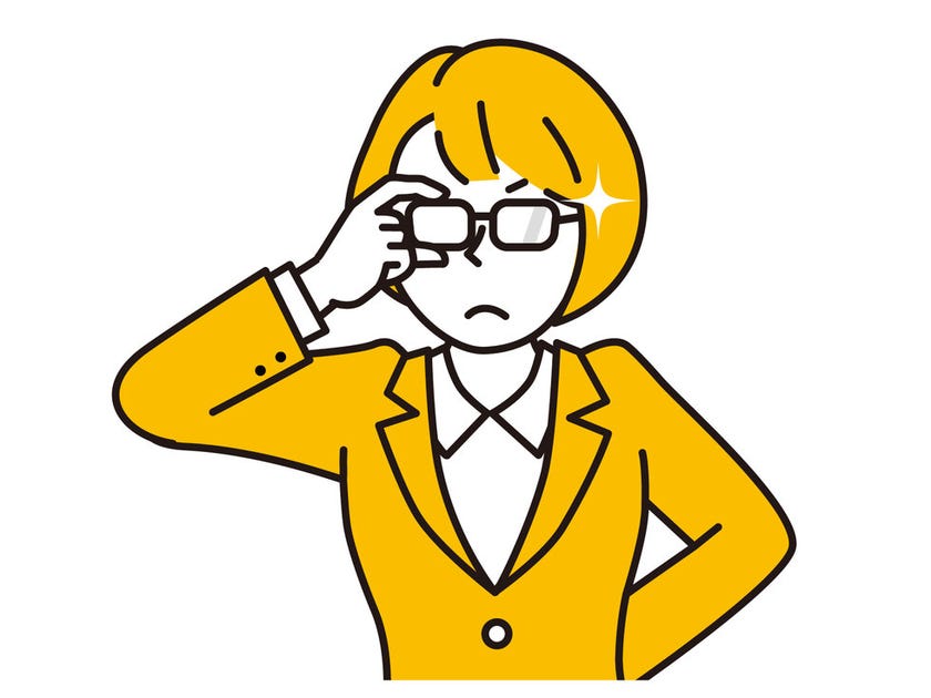 眼鏡をかけた女性