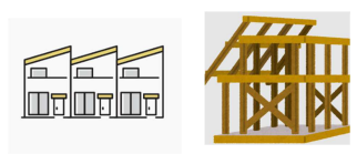 完成と建築途中