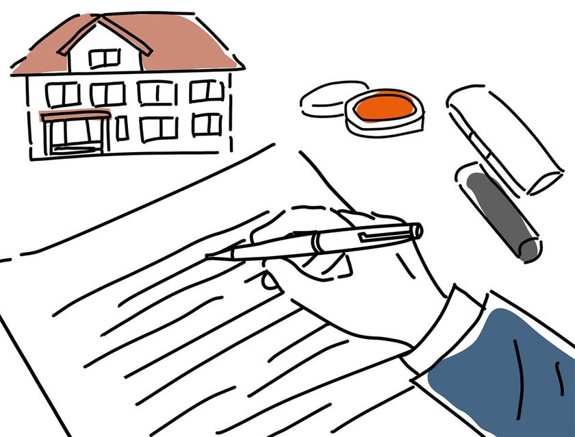 保険契約書に記入