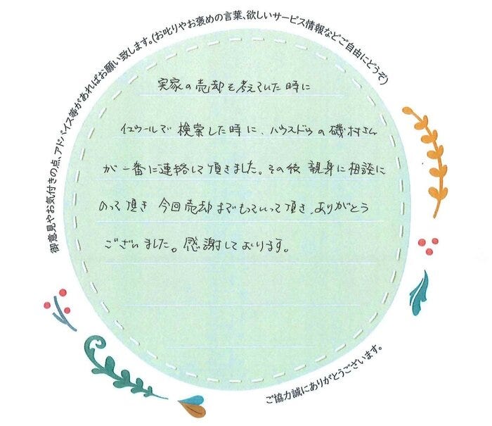 アンケート用紙