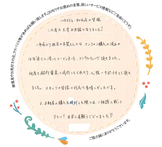 アンケート用紙