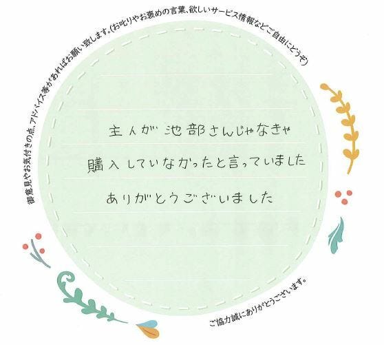 アンケート用紙
