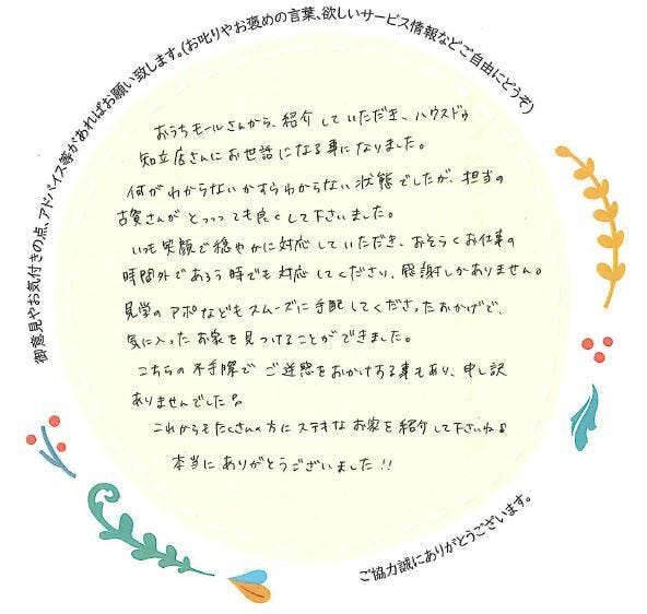 アンケート用紙