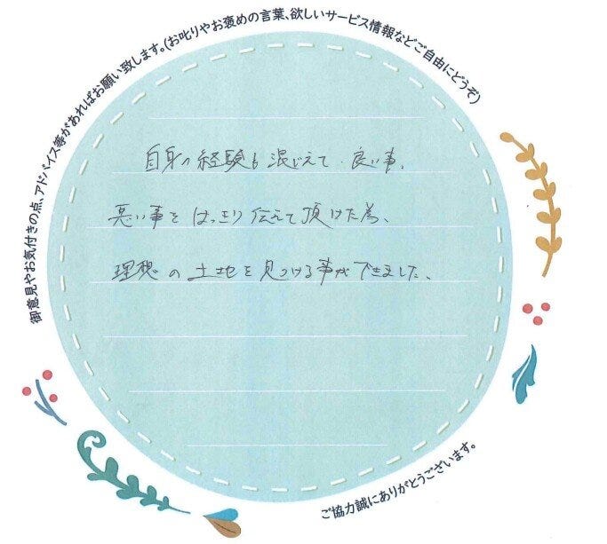 アンケート用紙